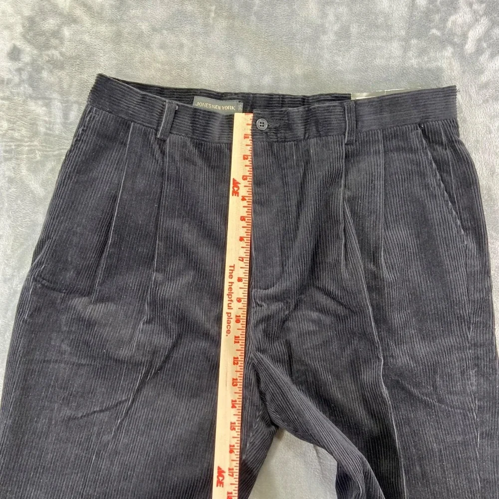 New‎ Jones New York Pleated Corduroy Pants Men's 36x30 Black Cotton